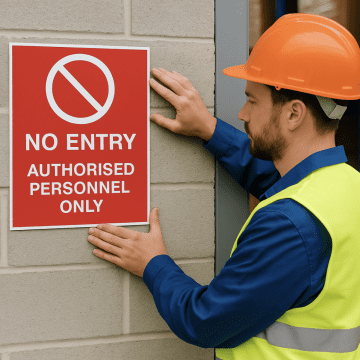 Custom Prohibition Sign no unauthorised personnel