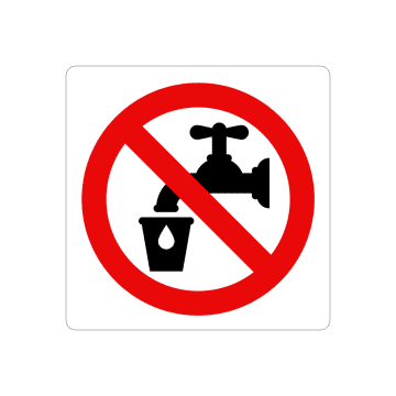 Not Drinking Water Labels