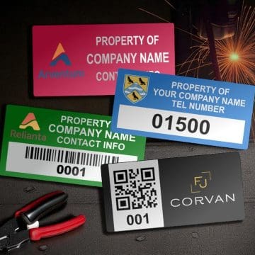 aluminium asset logo labels