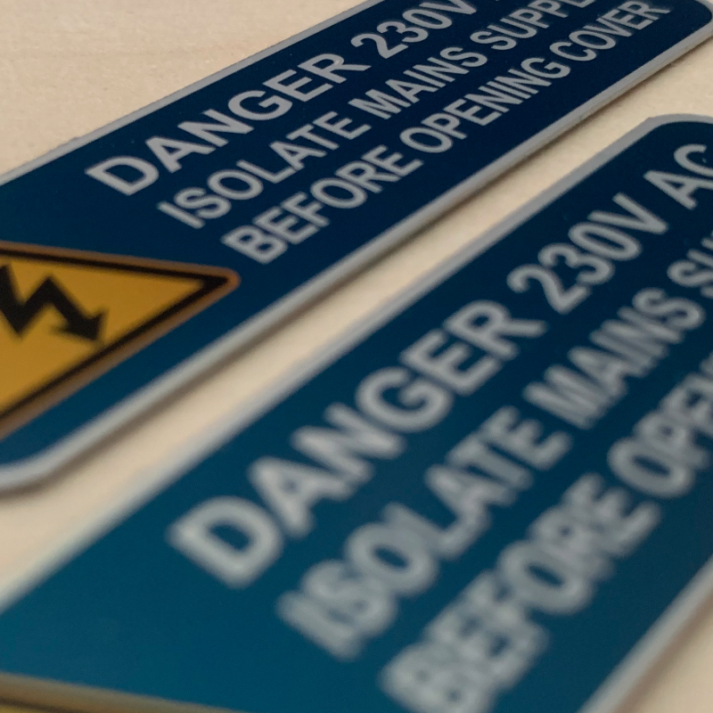 label showing the clear thickness of 1mm aluminium