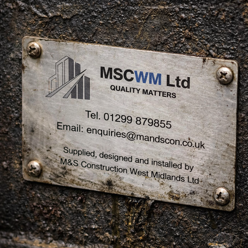 Image showing durability of metal labels in an industrial setting